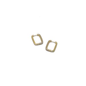 DIAMOND BLOCK HOOPS