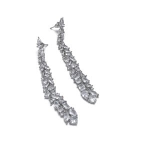 ASY CUT DIAMOND EARRINGS