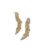 LEAF CUT DIAMOND EARRINGS