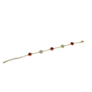 RED DIAMOND CLOVER BRACELET