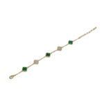 GREEN DIAMOND CLOVER BRACELET