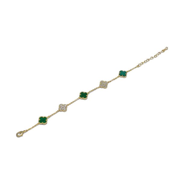 GREEN DIAMOND CLOVER BRACELET