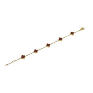 MAROON CLOVER BRACELET