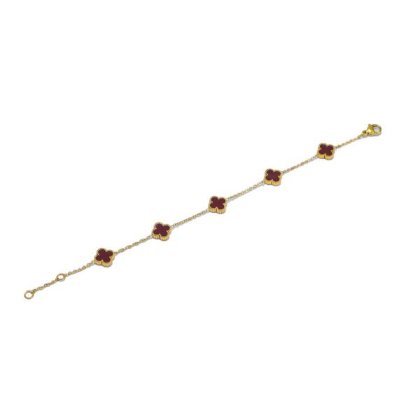 MAROON CLOVER BRACELET