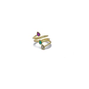COLORED SWIRL RING