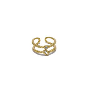 TWO STUDD RING