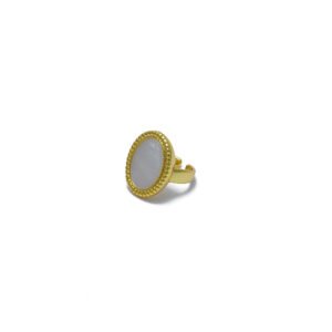 OVAL MOTHER OF PEARL RING