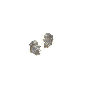 MIXED METAL SWIRL EARRINGS