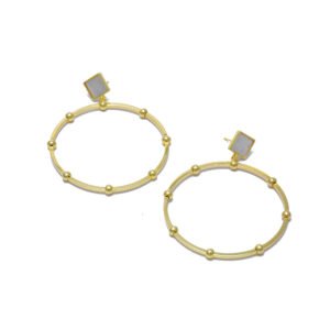 MOTHER OF PEARL ROUND HOOPS