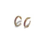 MULTICOLOUR DIAMOND HOOPS