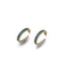 EMERALD DIAMOND HOOPS