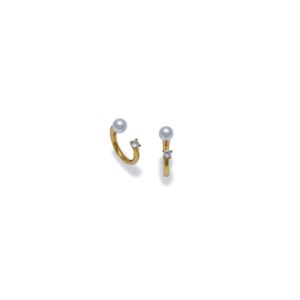2 IN 1 GOLD PEARL HOOPS